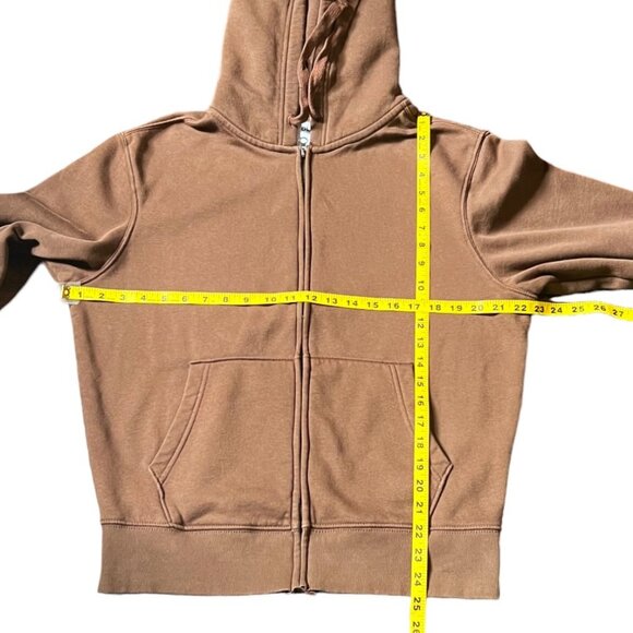 Old Navy Chocolate Brown Zipper Hooded Sweatshirt, Size S - Picture 5 of 10